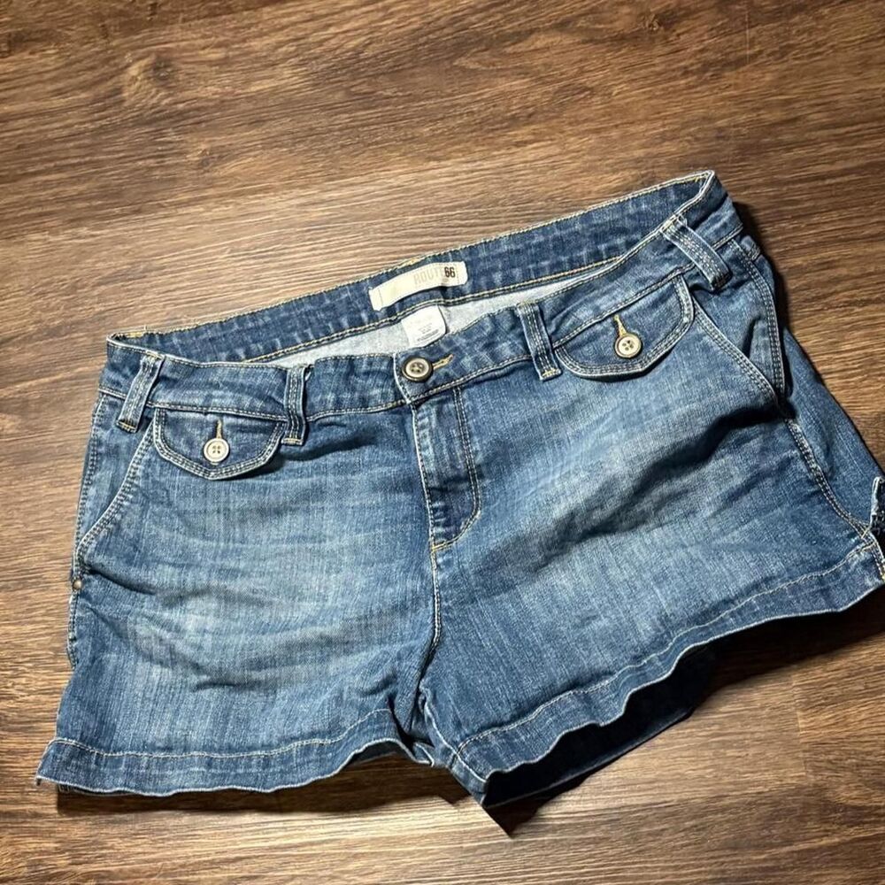 Route-66 Women's Blue and Navy Shorts